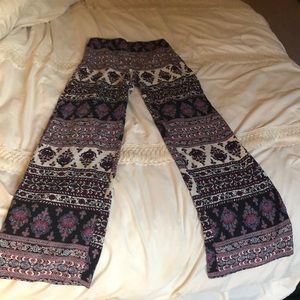 Bohemian printed soft material pants XS